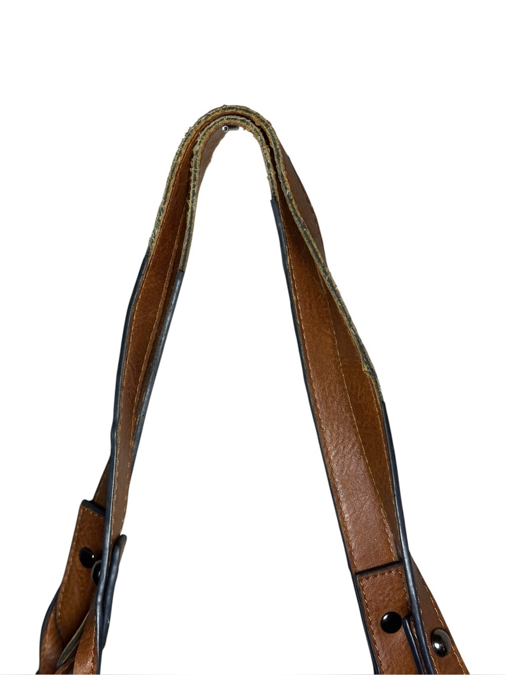 Sam & Hadley brown vegan leather hobo tote bag - Picture 8 of 9